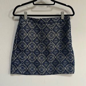 J. Crew Factory skirt women's 4 blue mini skirt with lining